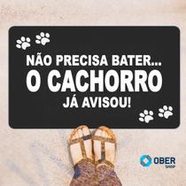 Tapete Capacho Estampado - 40cm X 60cm NÃO PRECISA BATER... O CACHORRO JÁ AVISOU! - Ober