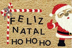 Tapete Capacho Feliz Natal 60x40cm