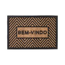 Tapete Capacho Fibra de Coco 40x60cm Bem-Vindo Texas 05 Corttex