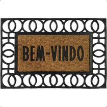 Tapete Capacho Fibra de Coco Emborrachado 60x40cm Círculos Tapete Capacho Fibra de Coco Emborrachado 60x40cm Círculos