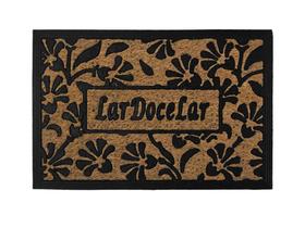 Tapete Capacho Fibra de Coco Emborrachado 60x40cm Floral - Uzoo Tapete Capacho Fibra de Coco Emborrachado 60x40cm Floral - Uzoo