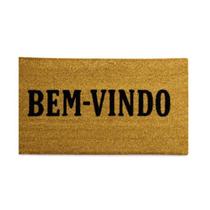 Tapete Capacho Fibra De Coco Estampado Bem Vindo 60Cm X 30Cm
