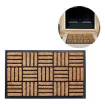 Tapete Capacho Fibra de Coco Quadrado 40x60cm Antiderrapante Emborrachado para Entrada, Hall e Portas