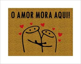 Tapete Capacho Flork O Amor Mora Aqui