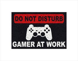 Tapete Capacho Gamer At Work 60x40 - Preto Tapete Capacho Gamer At Work 60x40 - Preto