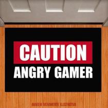 Tapete Capacho Gamer - Caution Angry Gamer