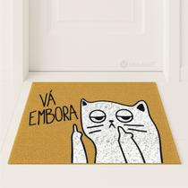 Tapete Capacho Gato Vá Embora 60x40 Pet Cat Casa Entrada Lar