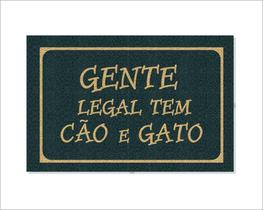 Tapete Capacho Gente Legal Tem Cão E Gato