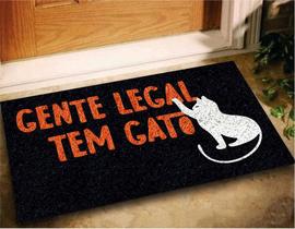 Tapete Capacho Gente Legal Tem Gato 60X40 Casa Entrada Lar Tapete Capacho Gente Legal Tem Gato 60X40 Casa Entrada Lar