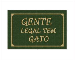 Tapete Capacho Gente Legal Tem Gato