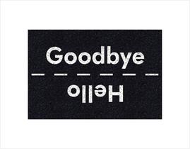 Tapete Capacho Good Bye Hello 60x40 - Preto