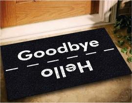 Tapete Capacho Good Bye Hello 60X40 - Preto Tapete Capacho Good Bye Hello 60X40 - Preto