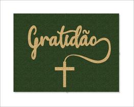 Tapete Capacho Gratidão Cruz