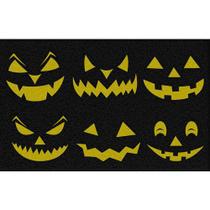 Tapete Capacho Halloween Abóbora 60x40 cm amar Tapete Capacho Halloween Abóbora 60x40 cm amar