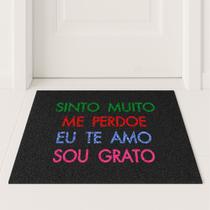 Tapete Capacho Hooponopono Palavras 60x40 Perdoe Amo Grato