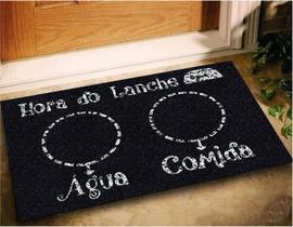 Tapete Capacho Hora Do Lanche 60X40 - Preto Tapete Capacho Hora Do Lanche 60X40 - Preto