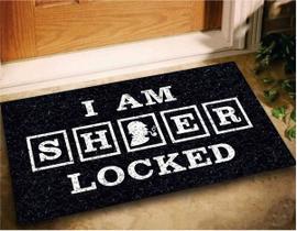 Tapete Capacho I Am Sher Locked 60x40 Sherlock Holmes Casa