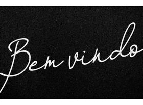 Tapete capacho Kapazi vinil light Bem Vindo preto 40cmX60cm Tapete capacho Kapazi vinil light Bem Vindo preto 40cmX60cm