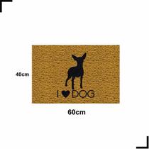 Tapete Capacho Love Dog Pinscher Amo Cachorro 60X40 Pinther Tapete Capacho Love Dog Pinscher Amo Cachorro 60X40 Pinther
