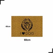 Tapete Capacho Love Dog Spitz Amo Cachorro 60X40 Lulu Porta