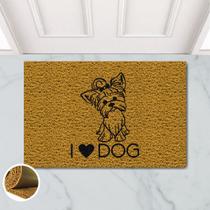 Tapete Capacho Love Dog Yorkshire Amo Cachorro 60x40 York