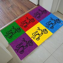 Tapete Capacho Motos Coloridas - 60X40Cm Tapete Capacho Motos Coloridas - 60X40Cm