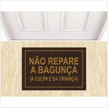 Tapete capacho não reapare na bagunça cor marron