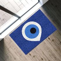 Tapete Capacho Olho Grego 60x40cm - Azul
