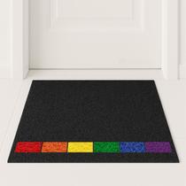 Tapete Capacho Orgulho LGBTQIA+ Arco Íris 60x40 Entrada Clean