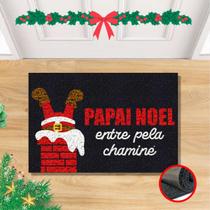 Tapete Capacho Papai Noel Entre Pela Chamine 60x40 Natal