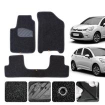Tapete Capacho Para Citroen C3 2002 03 04 2005 a 2011 2012 12mm Grosso Cor Preta