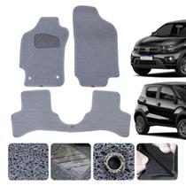 Tapete Capacho Para Fiat Mobi 16 17 18 19 20 21 a 25 sem odor Grosso 12mm Cor cinza Black Friday