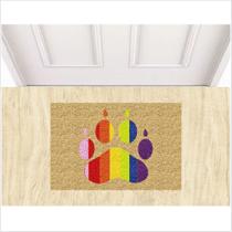 Tapete capacho para lgbt, cor bege medida porta para sala quarto cozinha.
