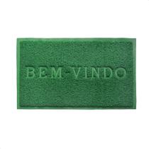 Tapete Capacho para Porta de Entrada Casa Antiderrapante Bem Vindo Verde 40x60cm - Camesa