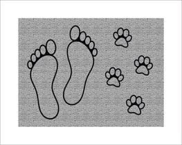 Tapete Capacho Pegadas Humanos e Pets Tapete Capacho Pegadas Humanos e Pets