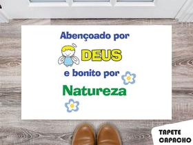 Tapete Capacho Personalizado Abençoado Por Deus e Bonito Por Natureza Tapete Capacho Personalizado Abençoado Por Deus e Bonito Por Natureza