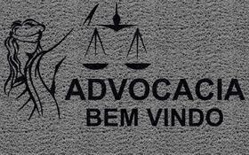 Tapete Capacho Personalizado Advocacia (T) - Tamanho 80x40 cm Prata