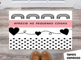 Tapete Capacho Personalizado Aprecie as Pequenas Coisas Tapete Capacho Personalizado Aprecie as Pequenas Coisas