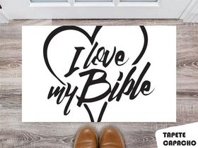 Tapete Capacho Personalizado Biblia I Love My Bible