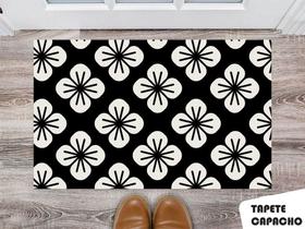 Tapete Capacho Personalizado Black and White Tapete Capacho Personalizado Black and White