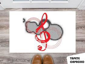 Tapete Capacho Personalizado Clave de Sol Tapete Capacho Personalizado Clave de Sol