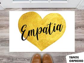 Tapete Capacho Personalizado Coração Dourado Empatia Tapete Capacho Personalizado Coração Dourado Empatia