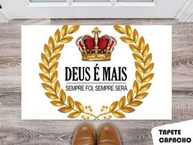 Tapete Capacho Personalizado Deus é mais, Sempre Foi e Sempre Será Tapete Capacho Personalizado Deus é mais, Sempre Foi e Sempre Será