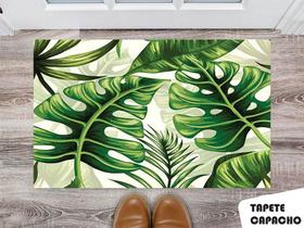 Tapete Capacho Personalizado Diversas Folhas Verdes Tapete Capacho Personalizado Diversas Folhas Verdes