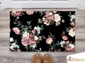 Tapete Capacho Personalizado Divertido Coleção Estampas Flores Floral