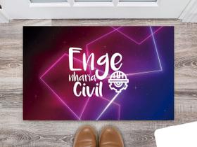 Tapete Capacho Personalizado Divertido Coleção Presente Profissões