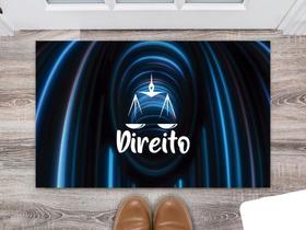 Tapete Capacho Personalizado Divertido Direito Azul