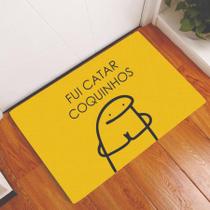 Tapete Capacho Personalizado Divertido Flork Coquinhos Amarelo