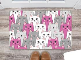 Tapete Capacho Personalizado Divertido Gatos Cat Felino Tapete Capacho Personalizado Divertido Gatos Cat Felino