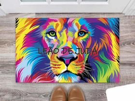 Tapete Capacho Personalizado Divertido Leão de Judá - Criative Gifts
